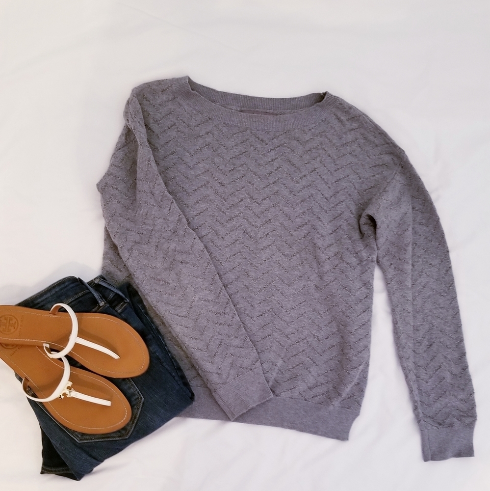 Gray sparkly sweater